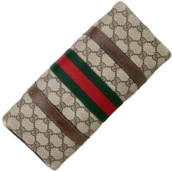 GUCCI Vintage Monogram Stripe Boston Bag - Picture 8 of 14
